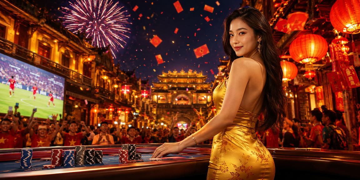 Không khí lễ hội và phong bao đỏ may mắn trong chương trình khuyến mãi tại Huế